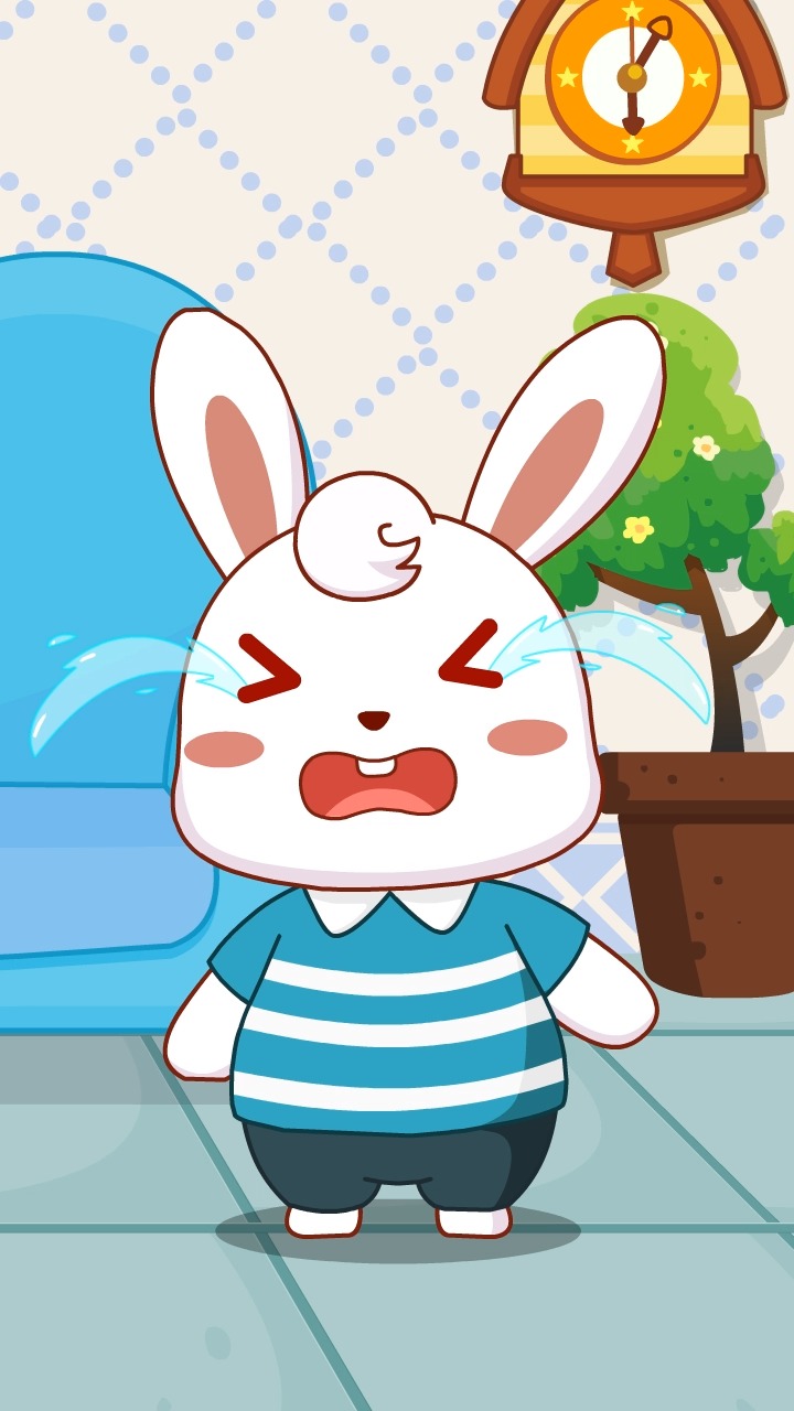 搞笑动漫#家里怎么下雨了,啊,原来是兔小贝在哭啊-度小视