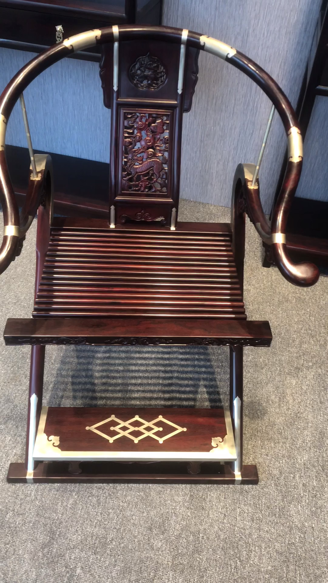 我要上热门#小叶紫檀#交椅#仙作工艺#红木家具