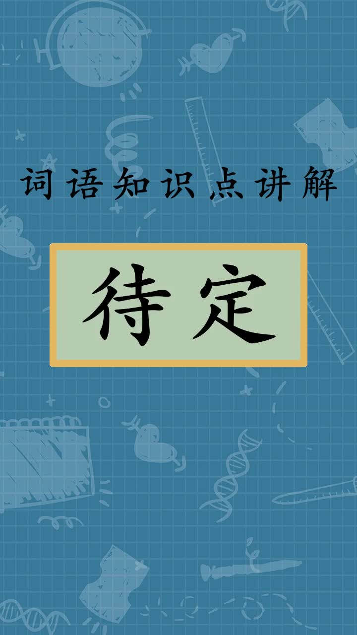 待定是什么意思你学会了吗