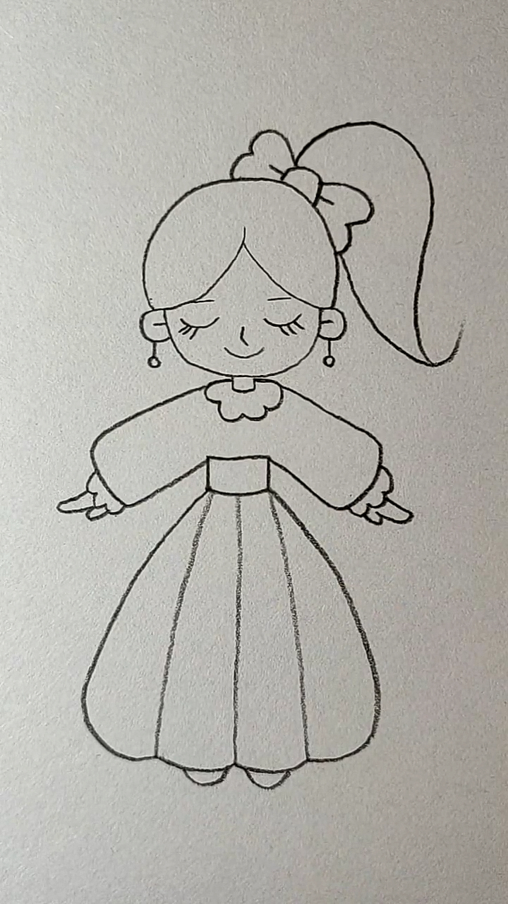 扎马尾辫女生简单画人(扎马尾的女生怎么画漂亮)