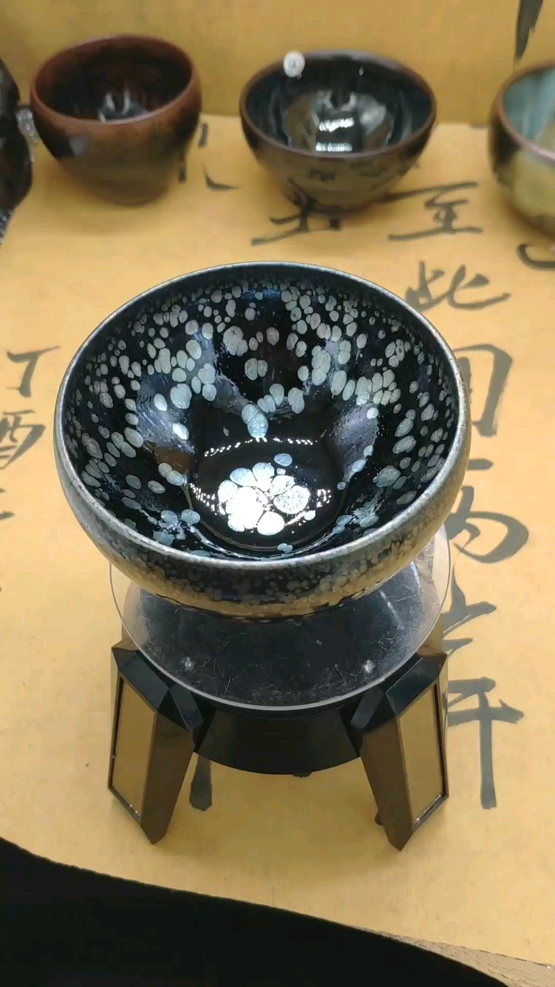 银油滴黑斑无足建盏