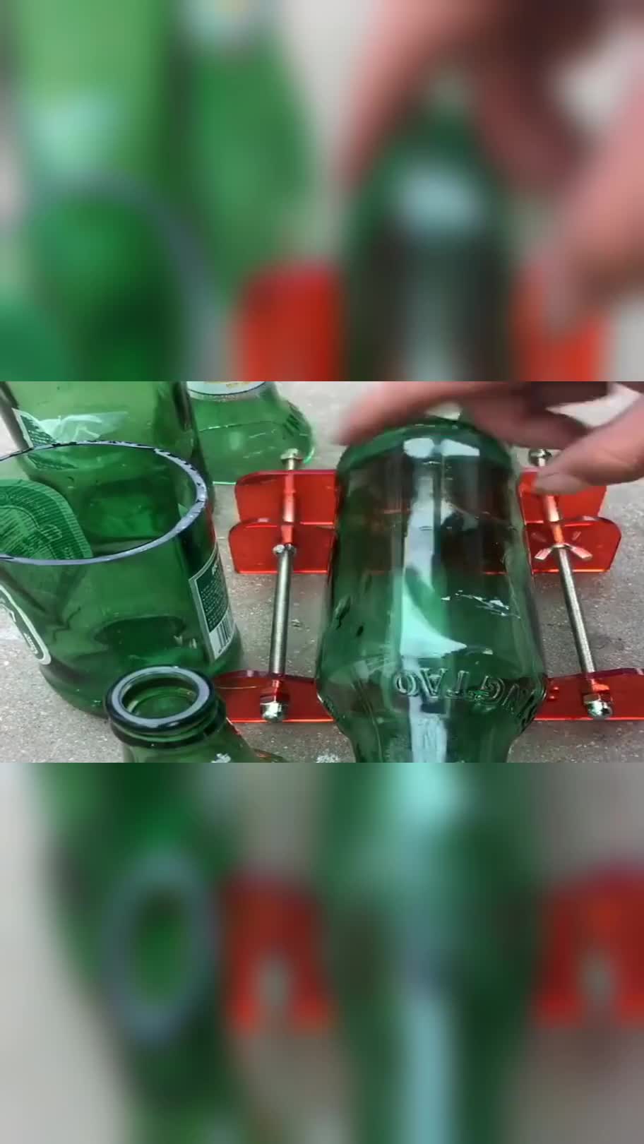 大哥发明的切割神器,让废旧啤酒瓶有了用武之地!可以申请专利了!