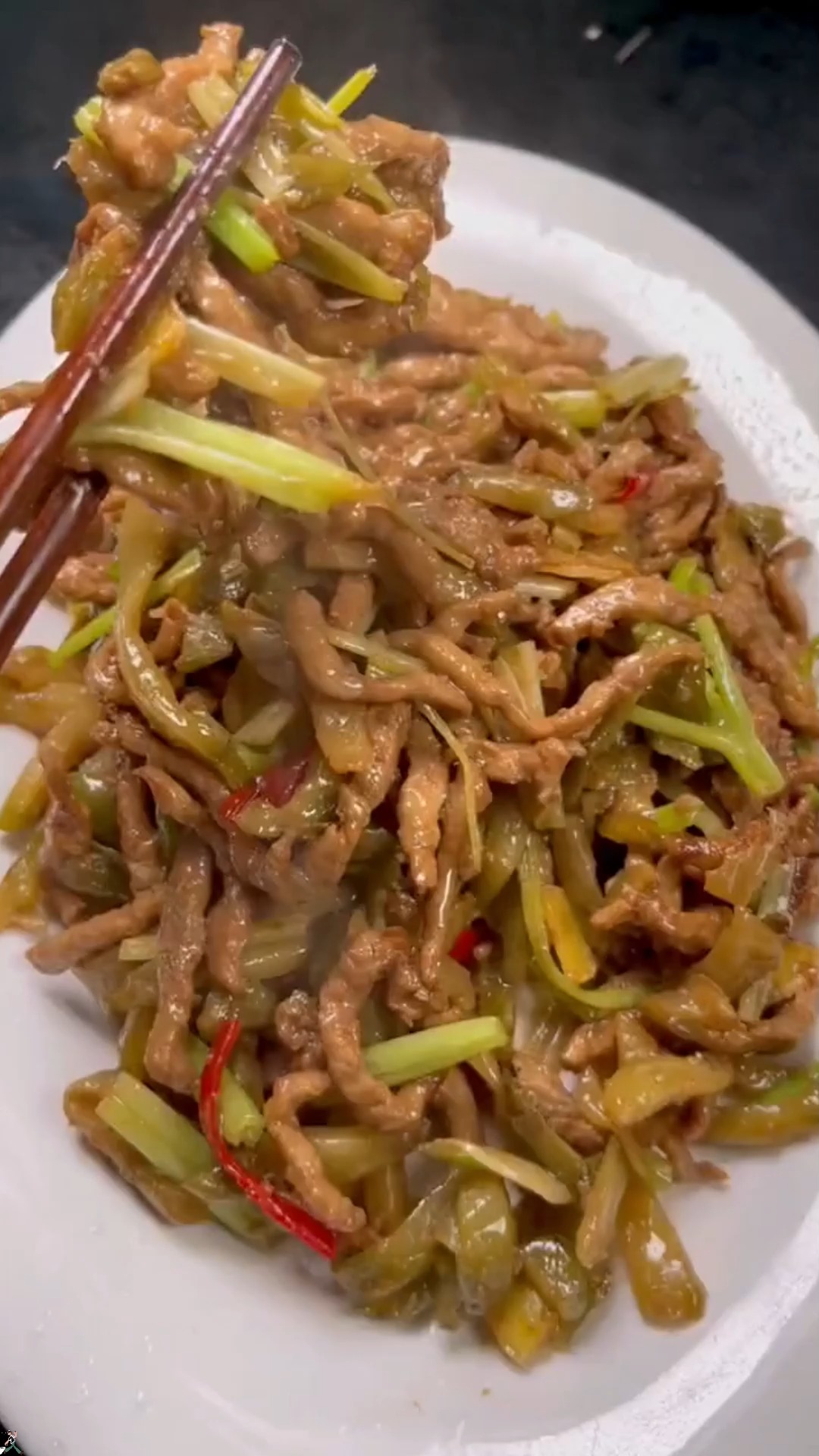 美食#几天分享一道榨菜炒肉丝,看完视频就能学会