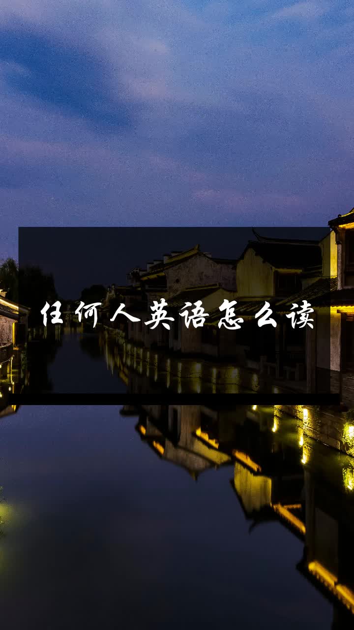 任何人英语怎么读