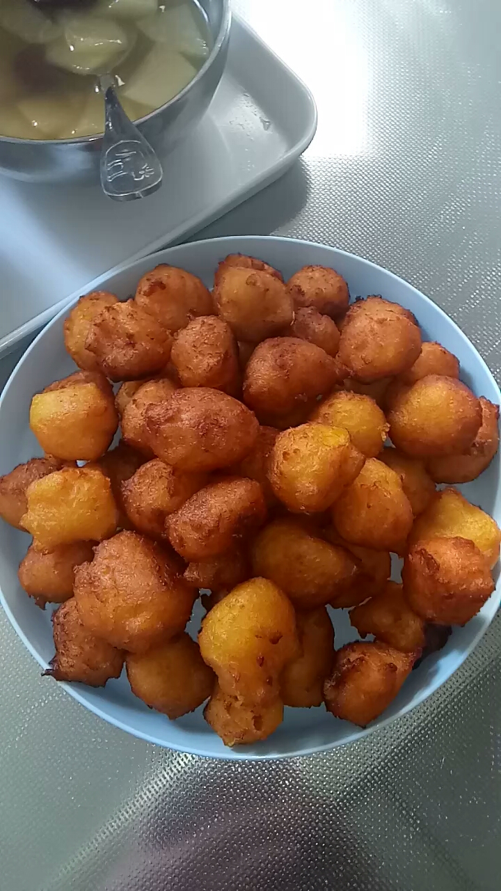 消积食汤,,油炸红薯小丸子,好吃又开胃