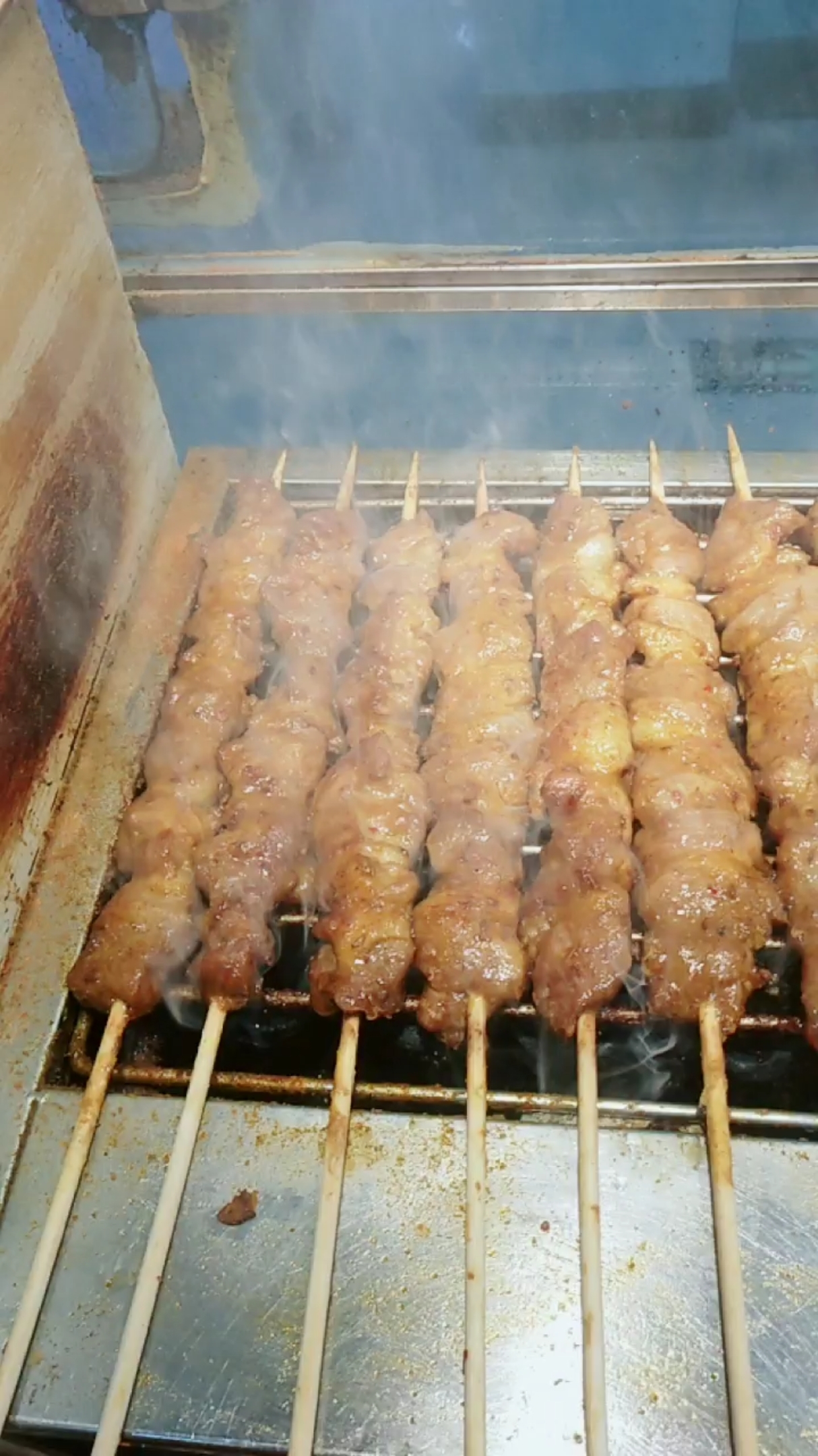 抗暑大作战#阿拉伯烤肉香喷喷哟