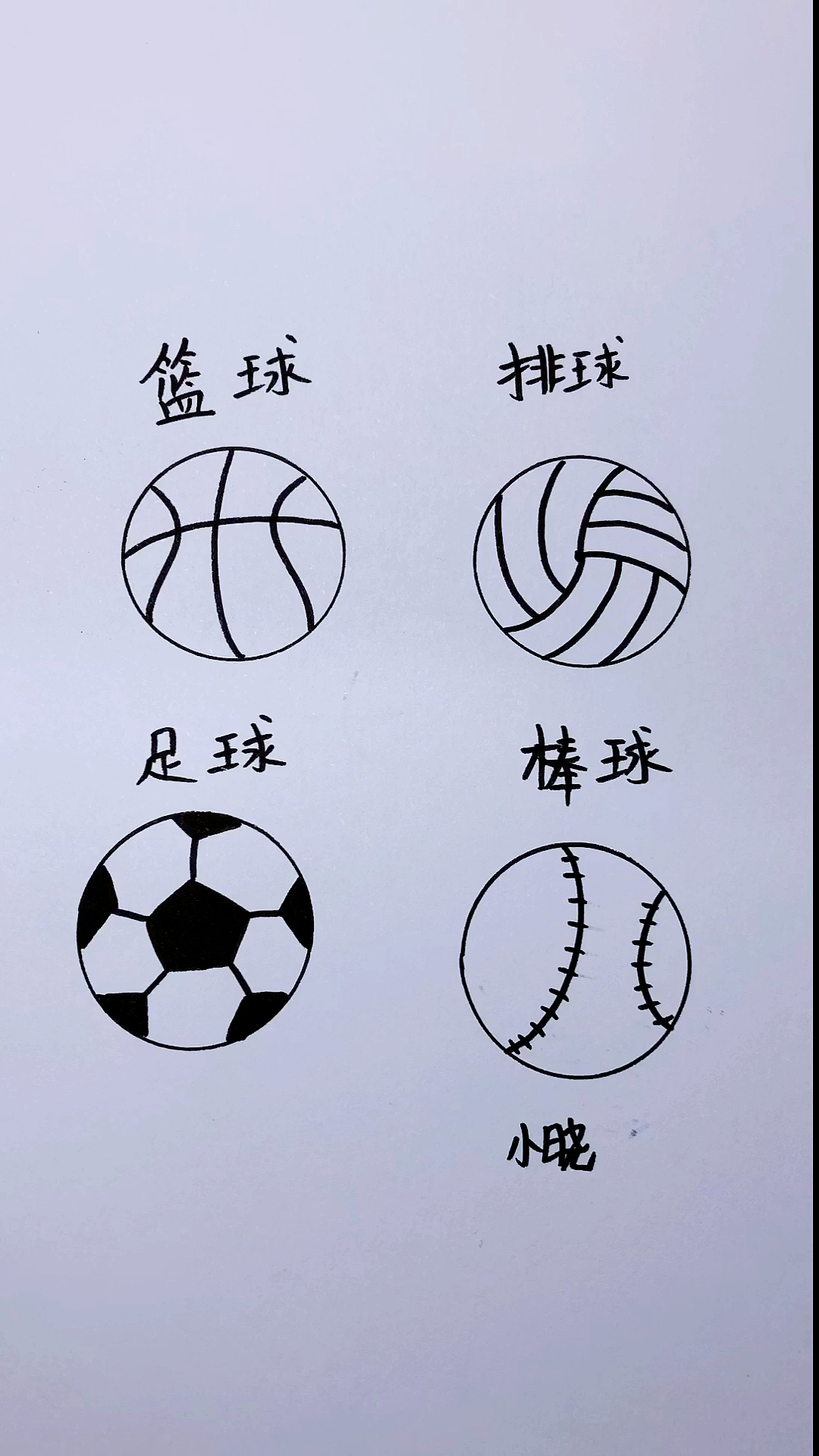 我要上热门#简笔画各种球
