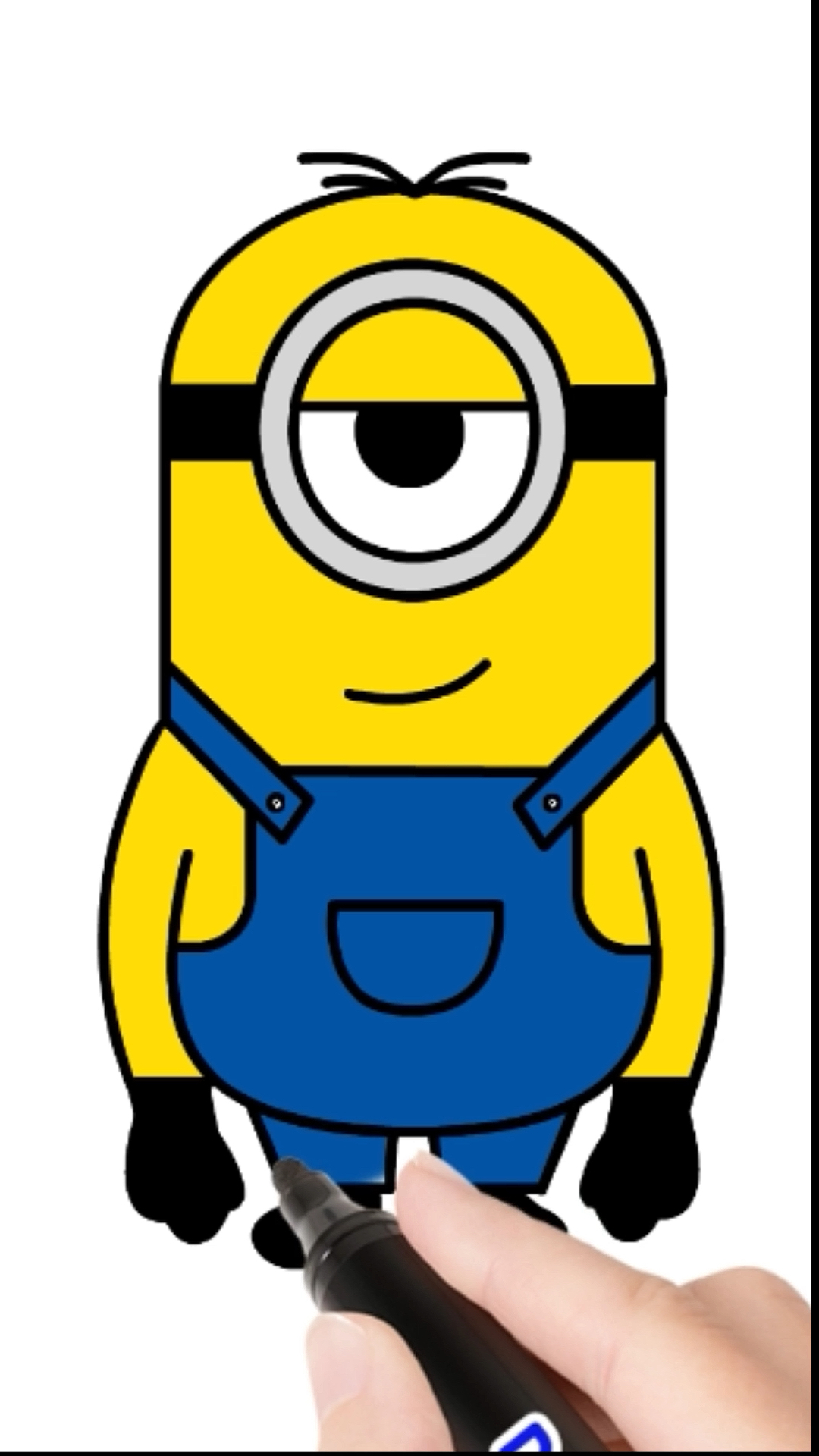 简笔画#怎样画 #小黄人# 简笔画 #宝宝学画画# 美术一步一步教程