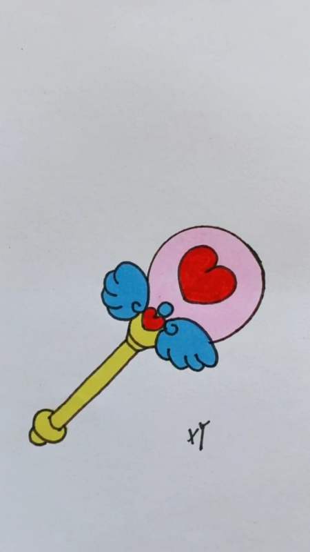 简笔画巴啦啦能量变身要想变身要有魔法棒