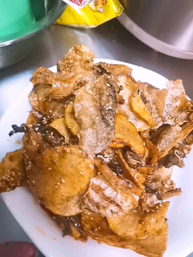 炸串店爆品特色菜,鱼皮土豆片