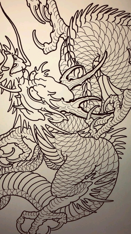 纹身#东方龙纹身手稿分享一组#纹身#杭州大唐纹身