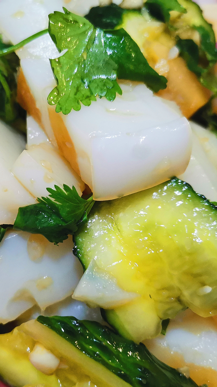 精美凉拌菜#黄瓜拌凉粉5分钟做好,清凉爽滑,消暑开胃,非常适合小朋友