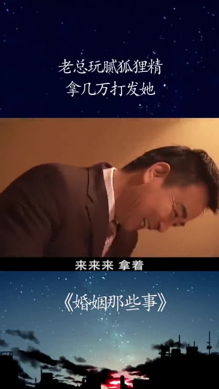 老总玩腻狐狸精,拿几万打发她