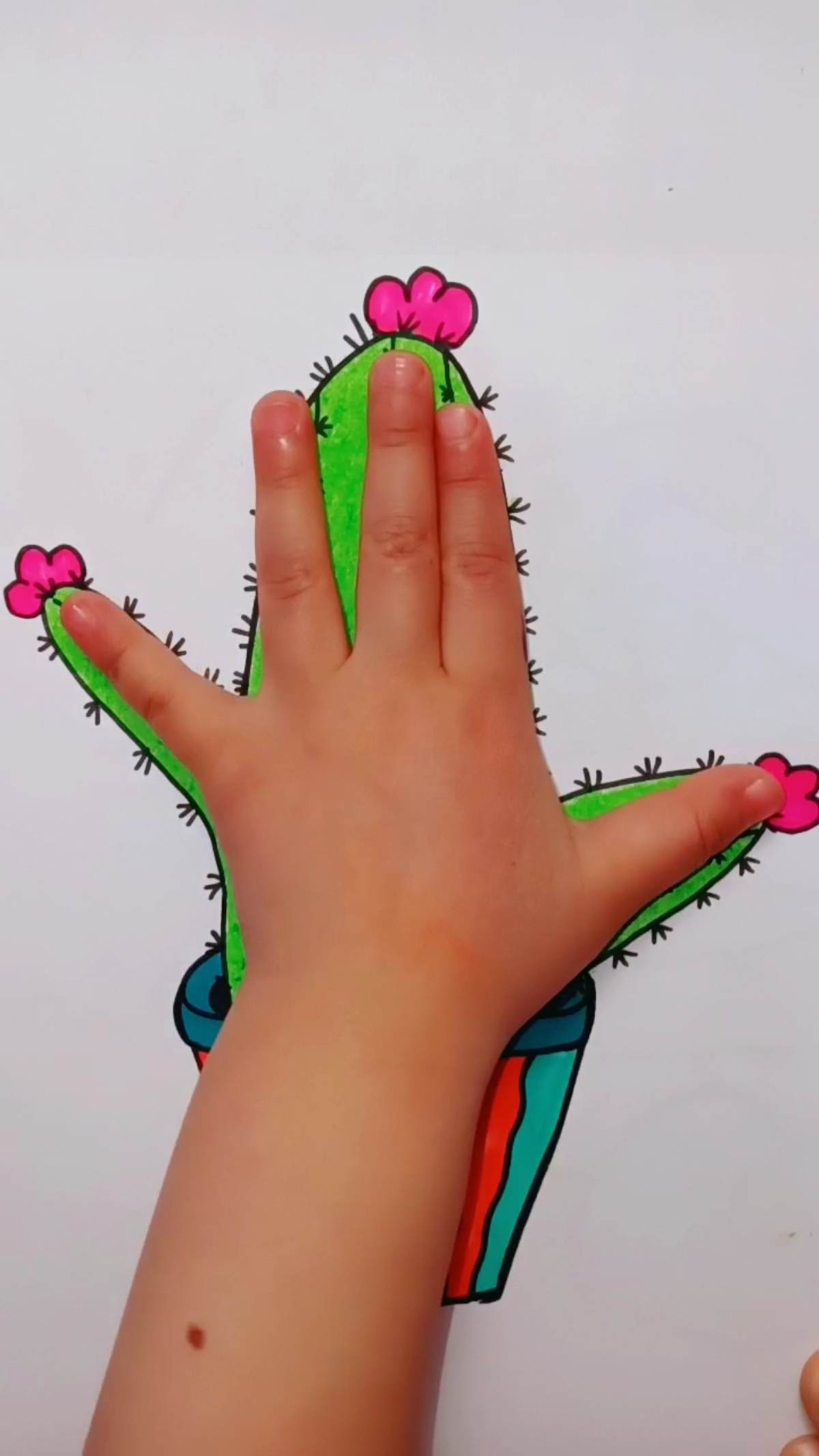 创意手掌画#和孩子一起画画吧