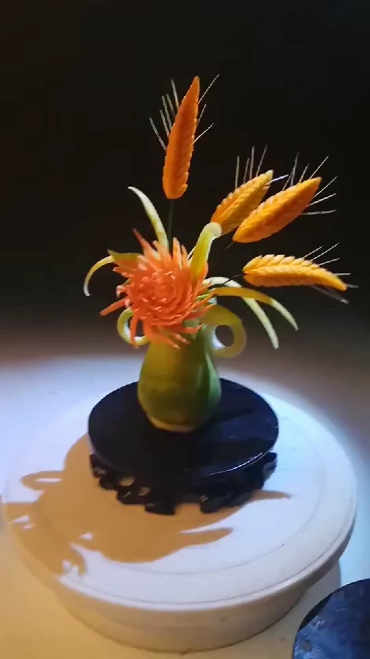 优秀如我#食雕麦子菊花