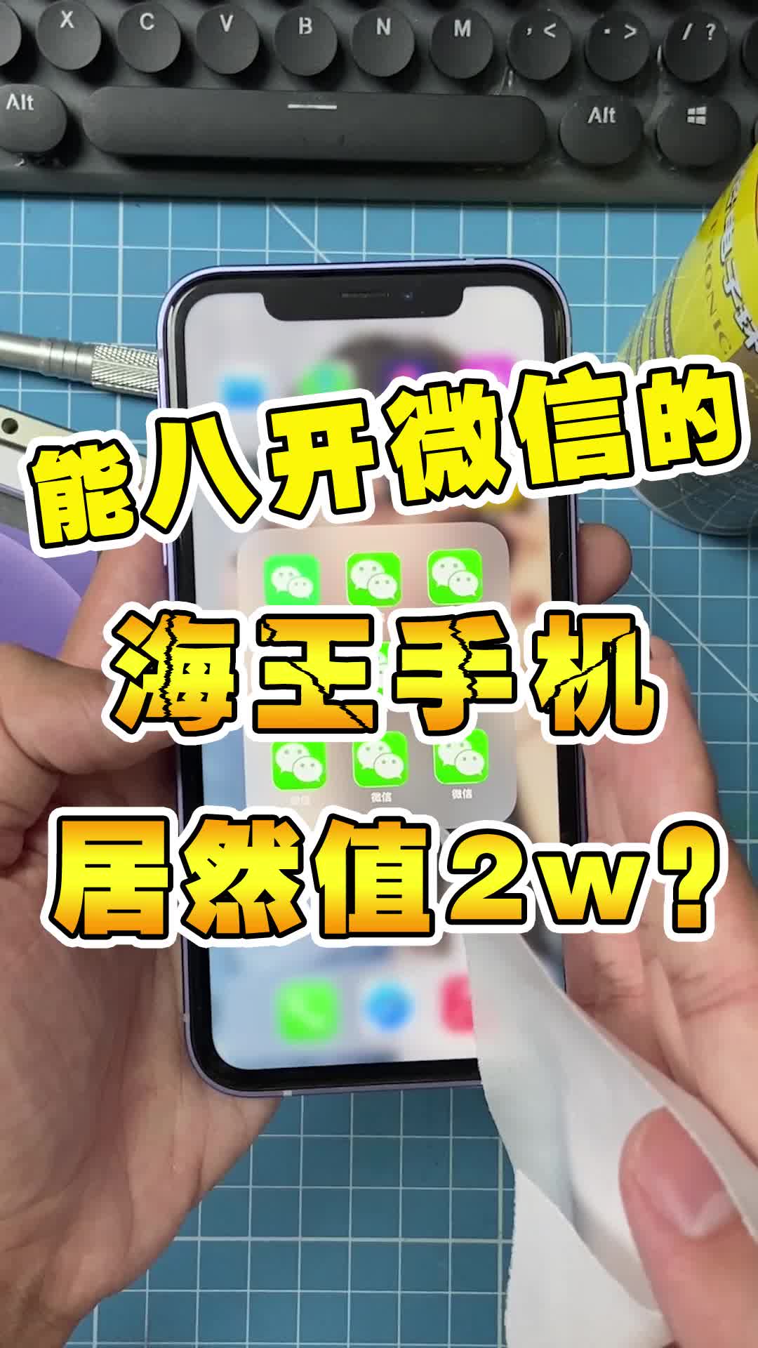 能八开微信的海王手机,居然值2w?