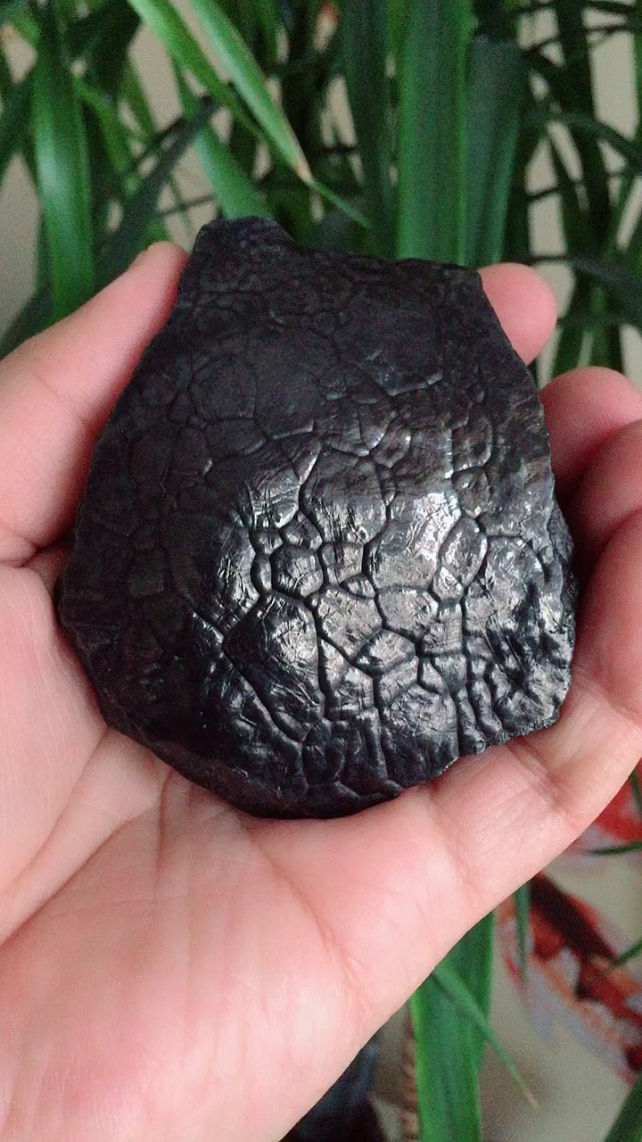 陨钻 质量356g 正面"龟裂纹" 背面"聚宝盆" 值得珍藏