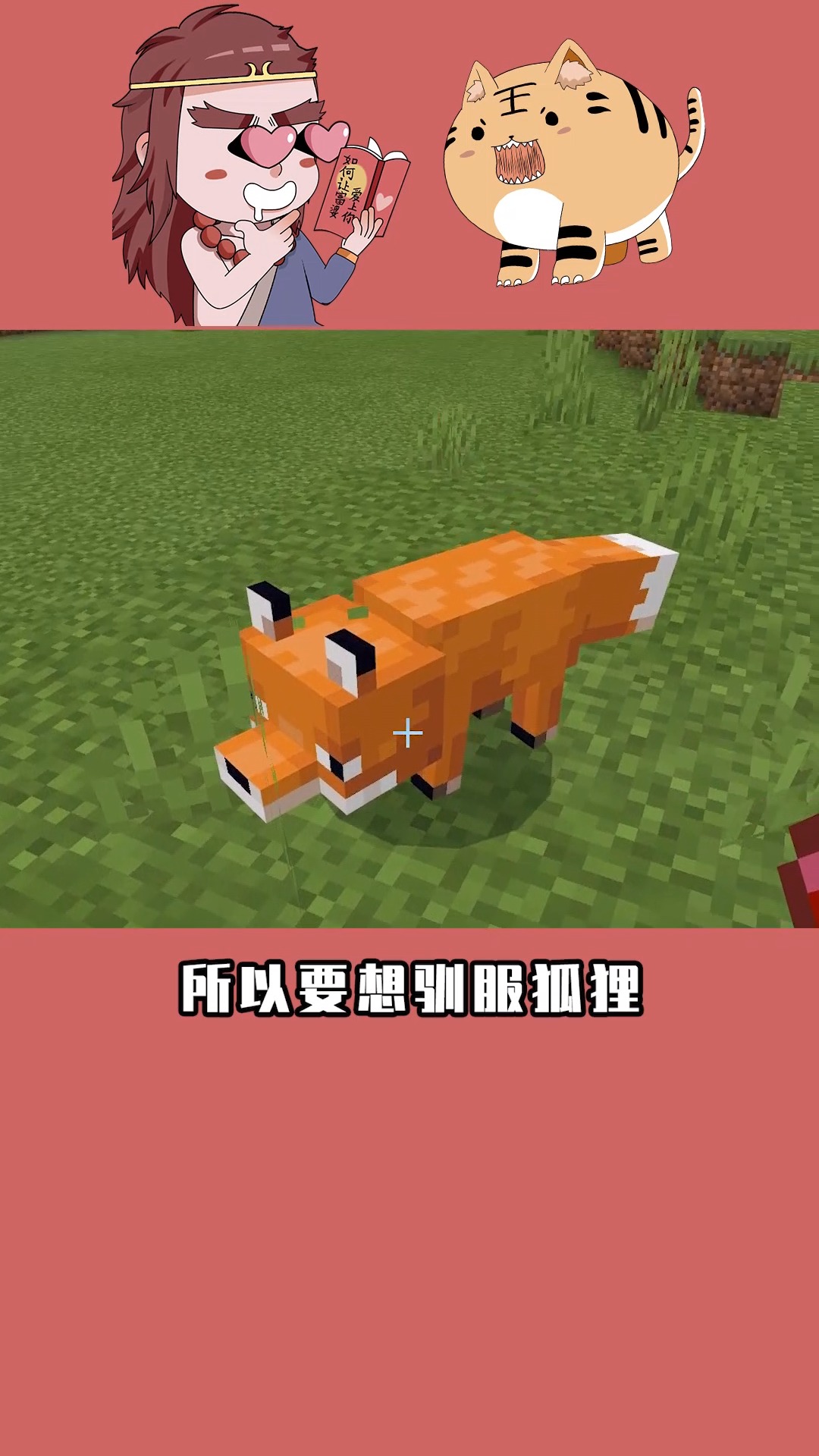 我的世界:超详细小狐狸驯服教程,驯服手段却很残忍!