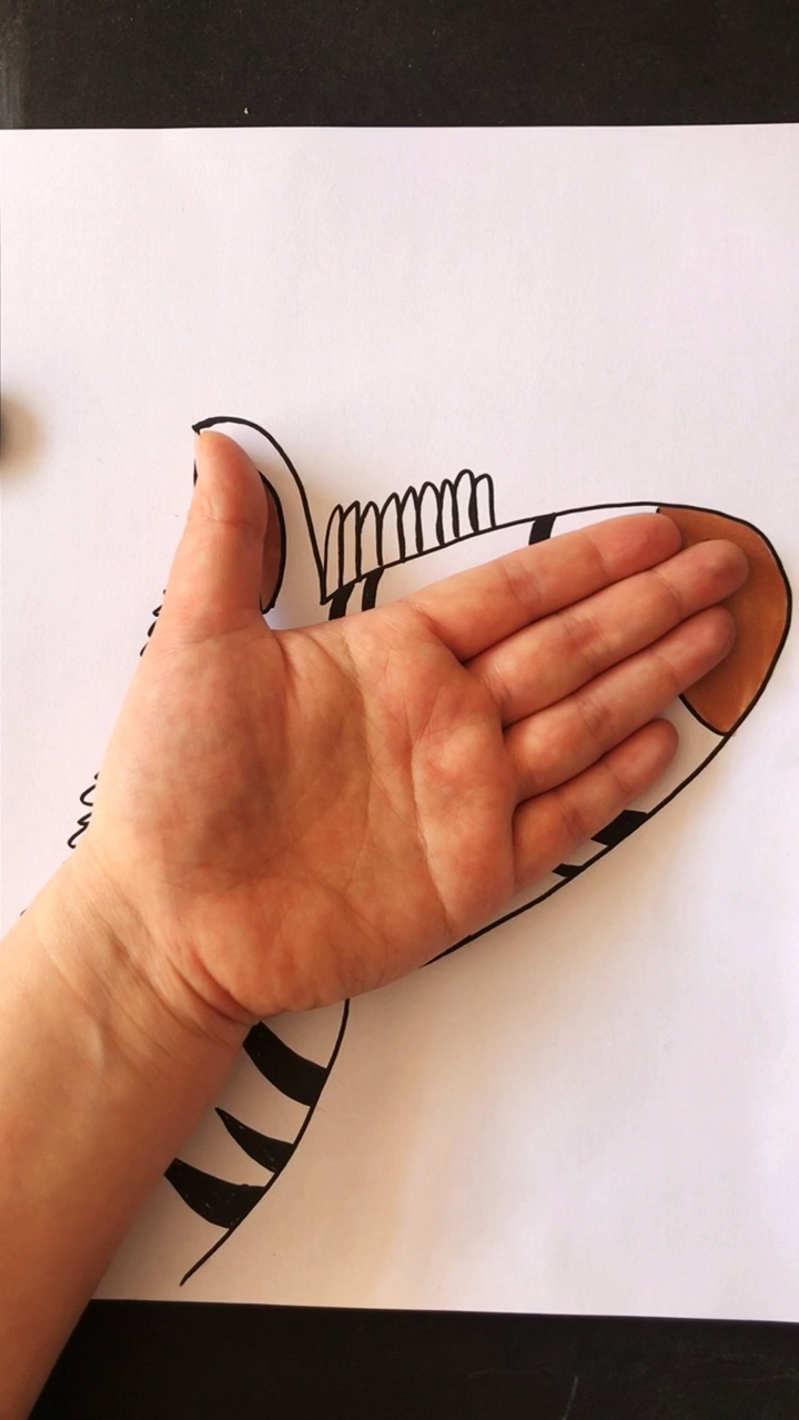 创意简笔画#手掌画,看看画的是什么?