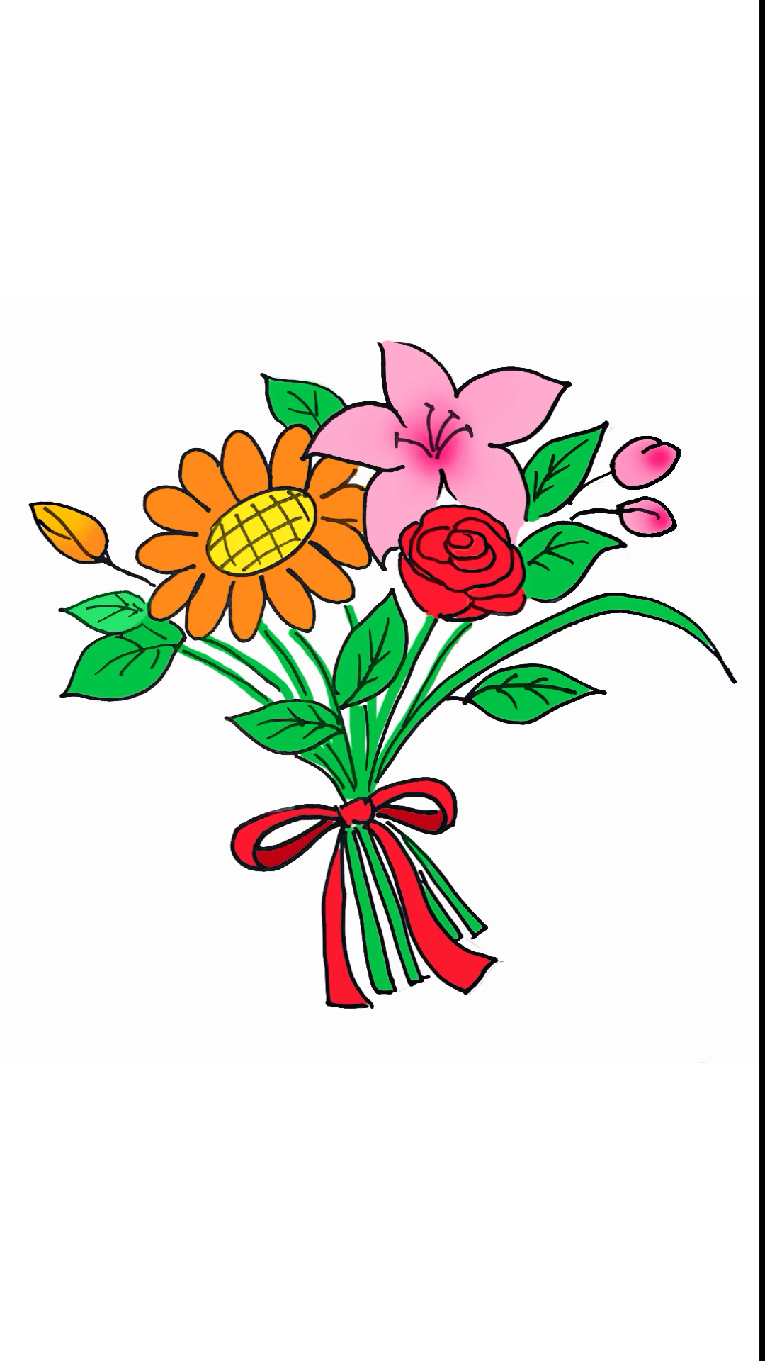 母亲节#来挑战一束花怎么画?送给漂亮的妈妈吧!