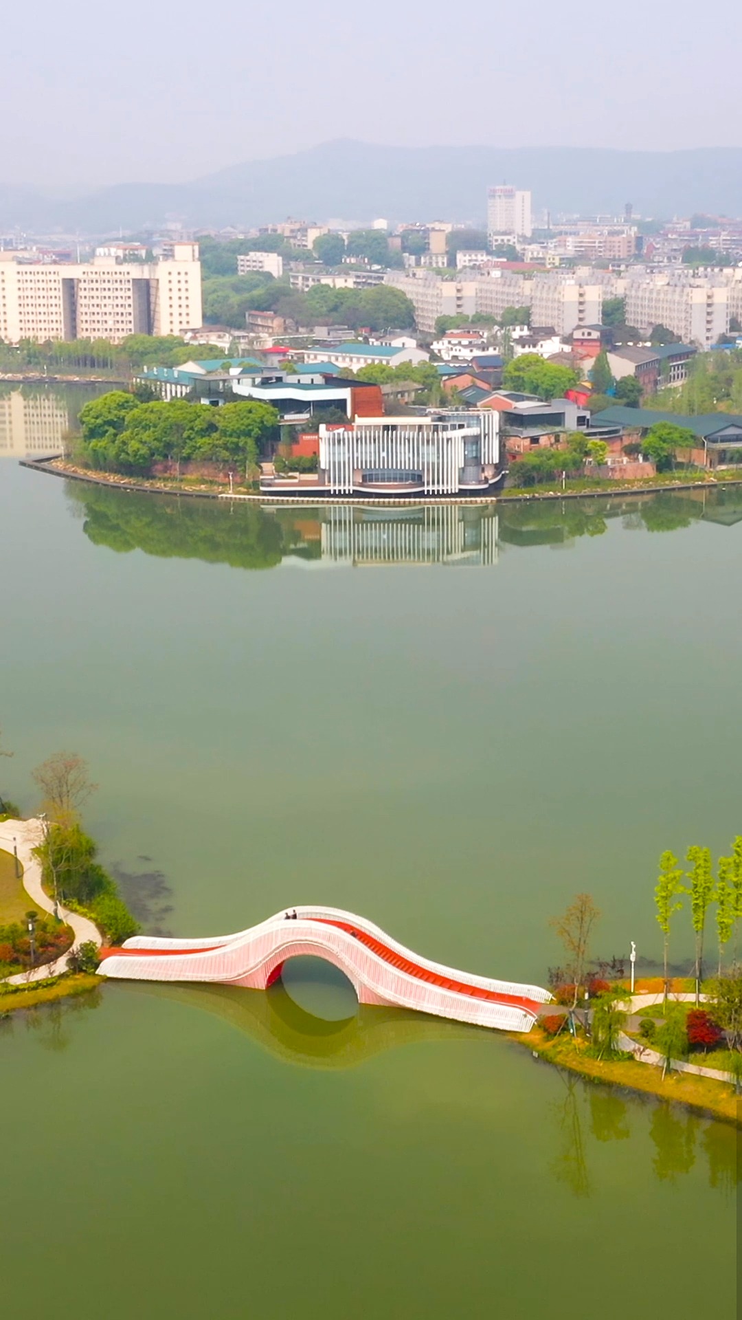 全民爱航拍#航拍长沙后湖公园!是河西大学城最大休闲公园!-度小视