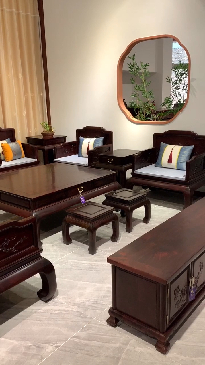 古典红木家具#血檀沙发