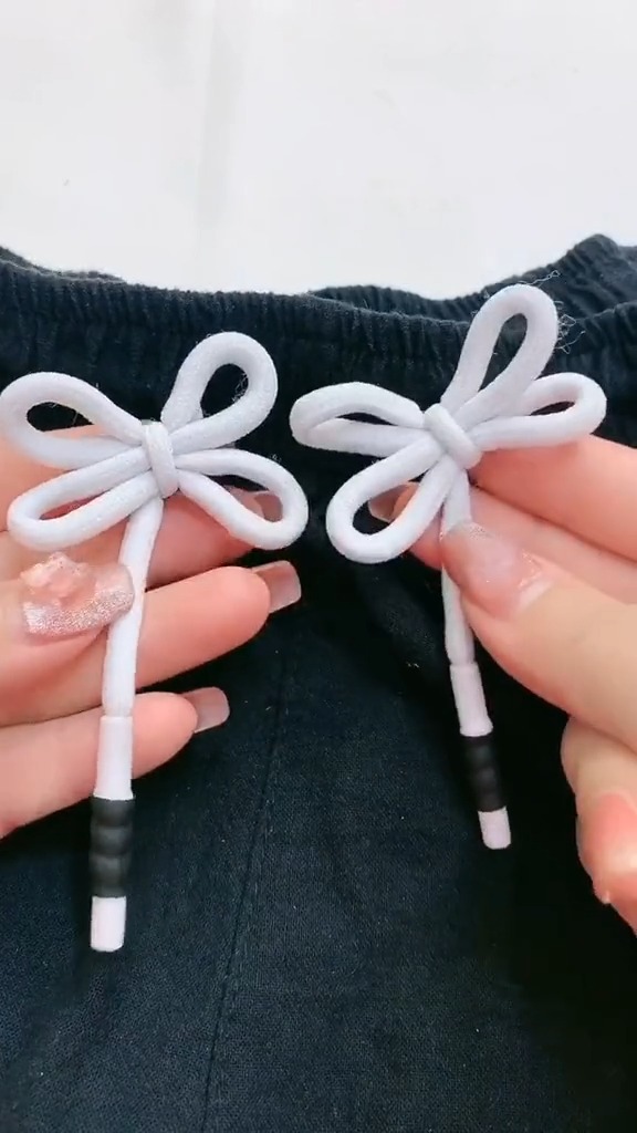 蝴蝶结教程#裤子上的蝴蝶结,你学会了吗