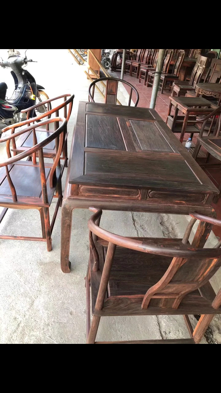 大红酸枝泡茶桌六件套