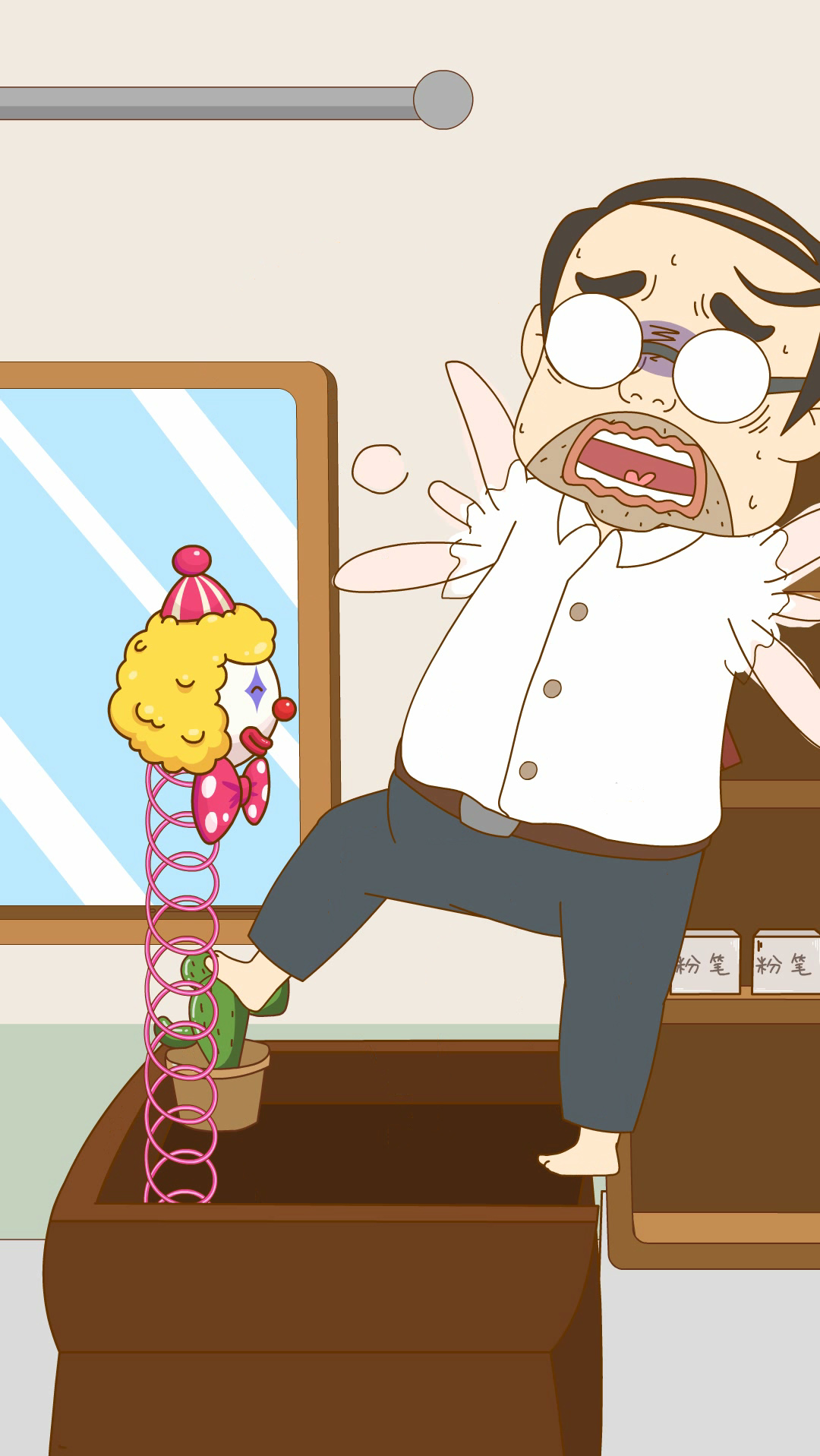 动漫#学生教室恶作剧,数学老师惨遭连环整蛊,备受打击竟回家?-度小视