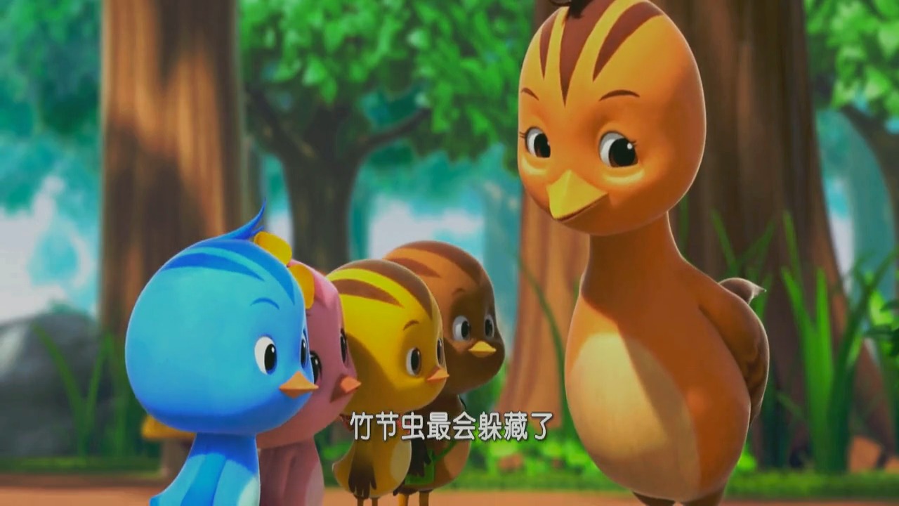 娱乐#萌鸡小队:竹节虫最会躲藏了,萌鸡们一起来找找吧