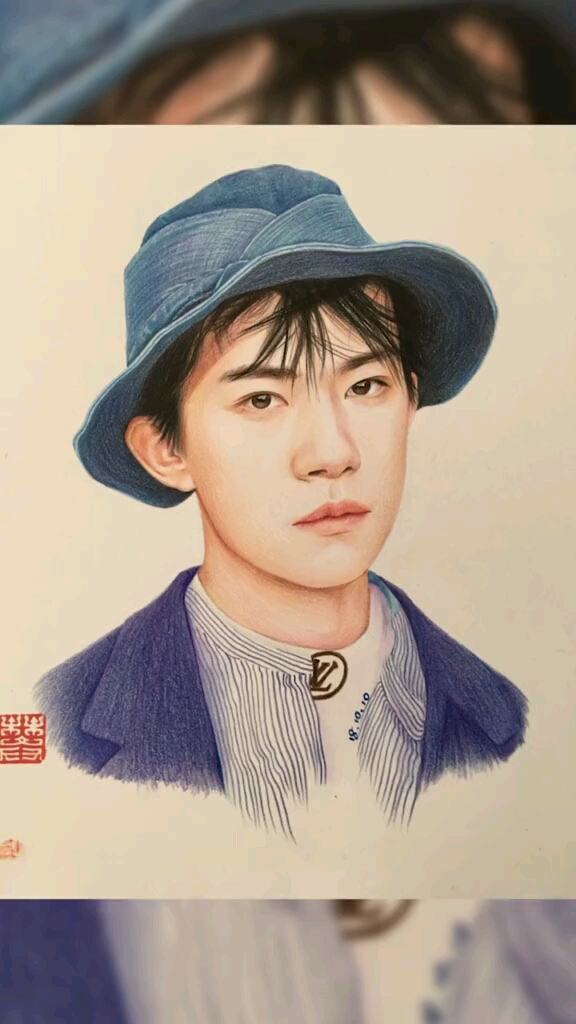 易烊千易烊千玺 #彩铅 #千纸鹤