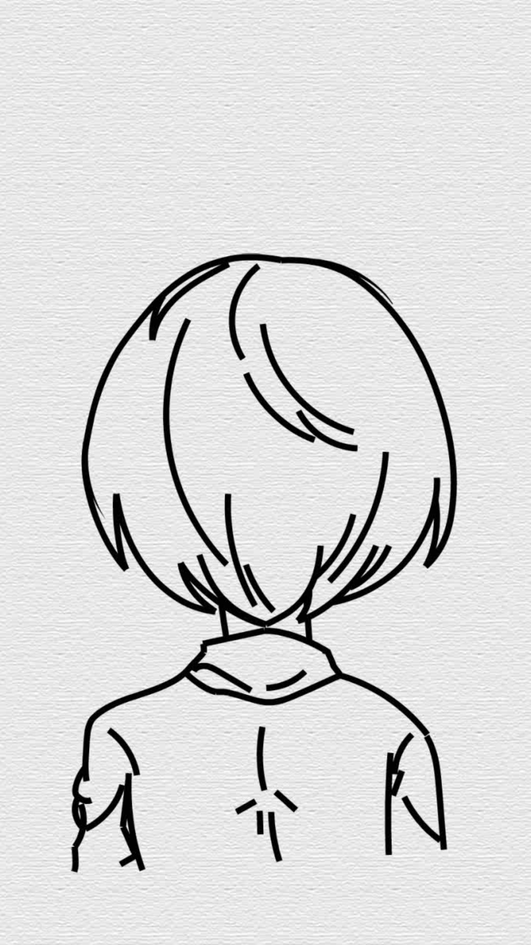 音为有你#线稿练习,背影