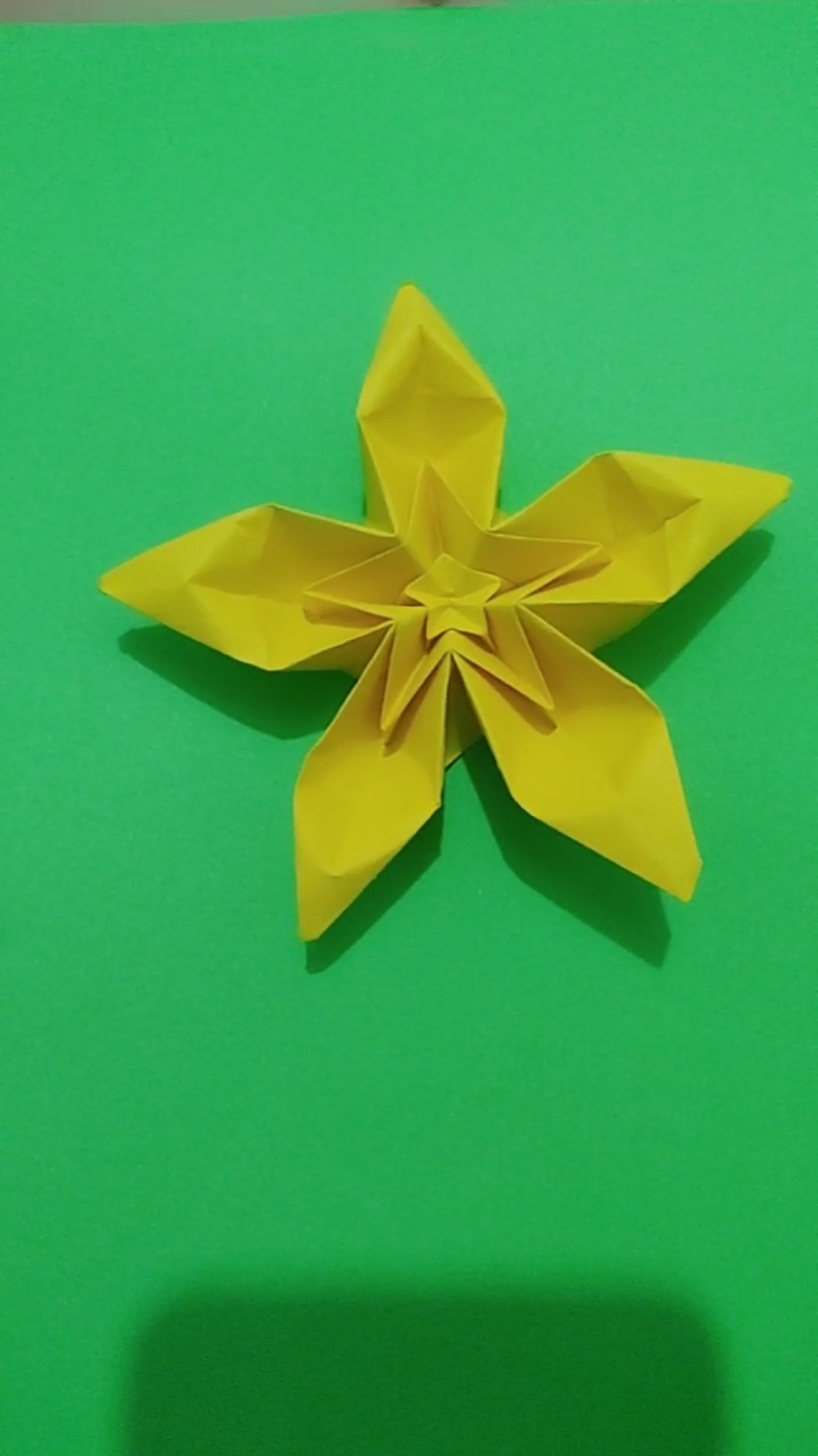 五角星花#折纸作品展示