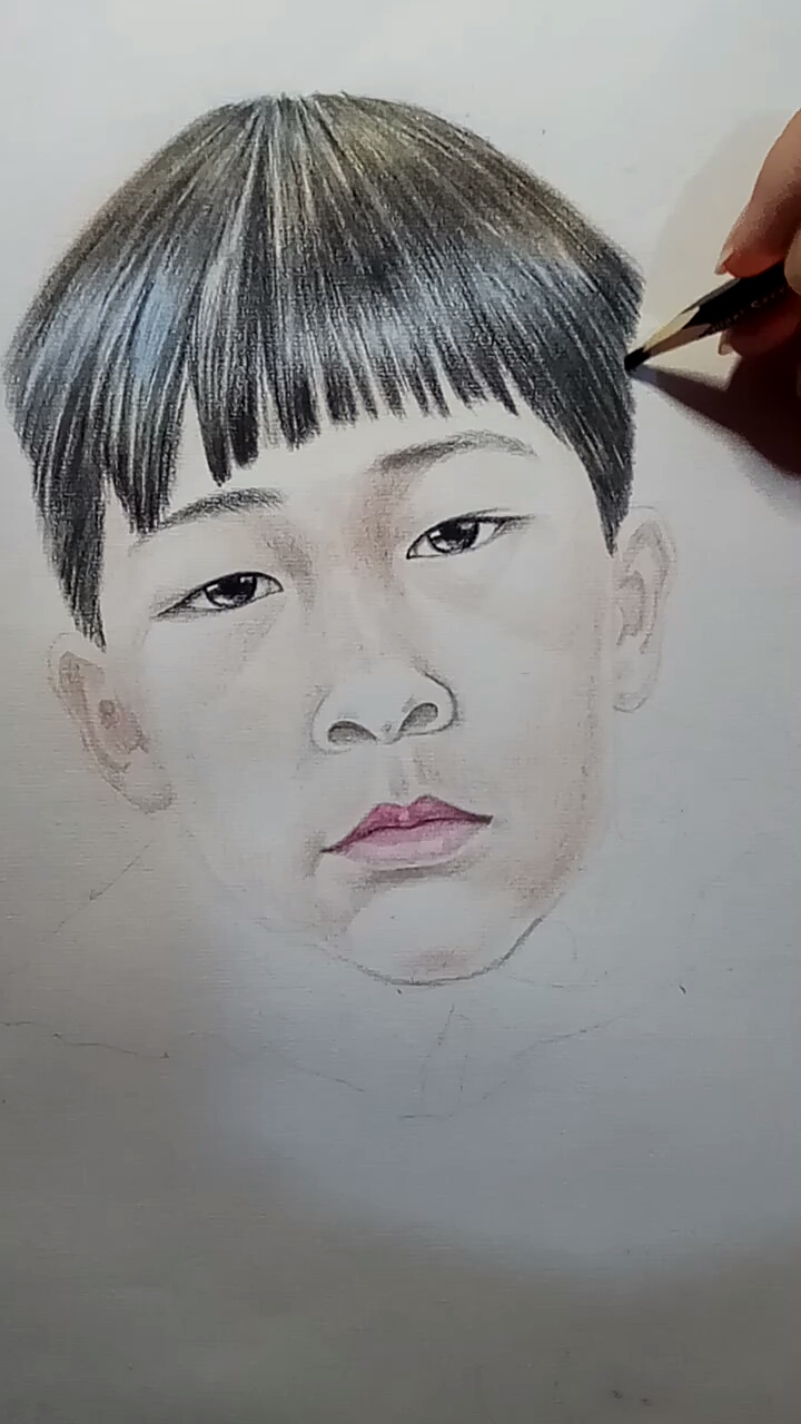 爱画画的小帅哥(彩铅手绘我的学生)