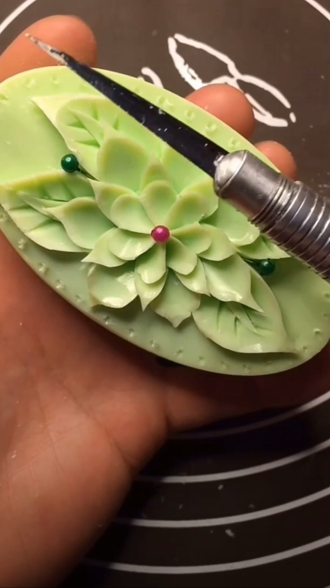 肥皂雕刻图案花朵图片