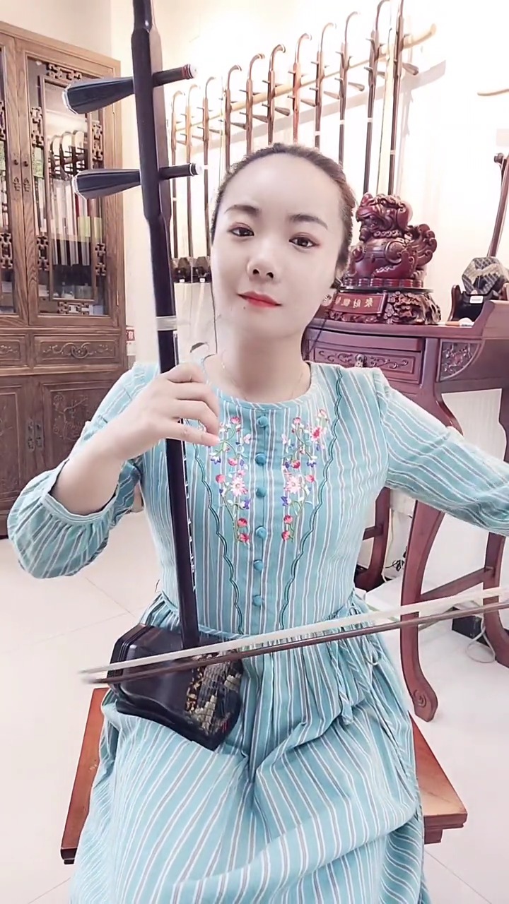 迷惑行为大赏#美女二胡拉奏《二泉吟》完整版,琴音凄美幽怨,如泣人哌