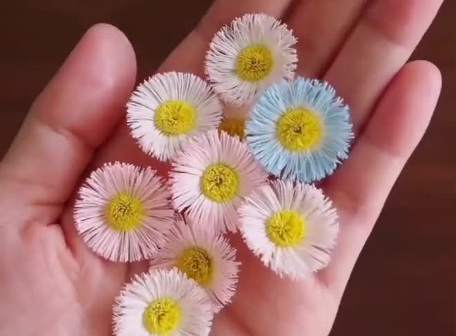 爆火的网红小雏菊是剪出来的,小清新十足还特别的仙气(1)-全民小视频