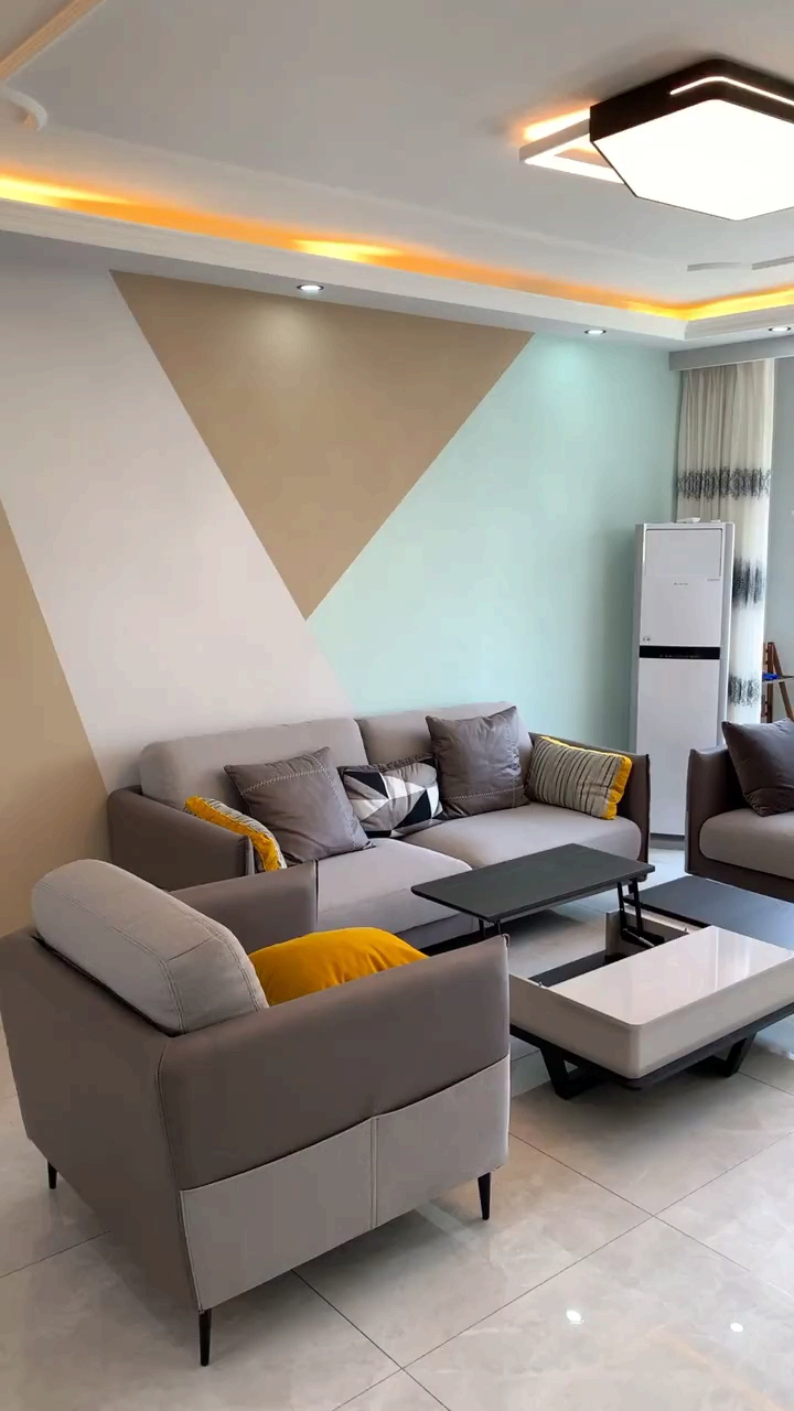 你喜欢的样子我都有#拼色的背景墙,真好看