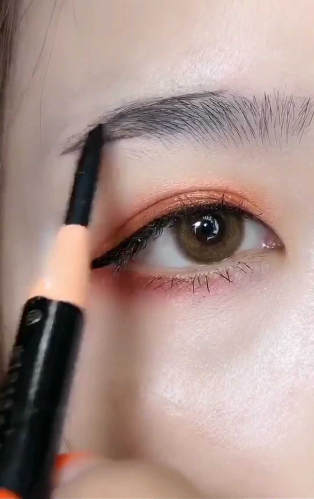 美妆分享#画个细长眉毛