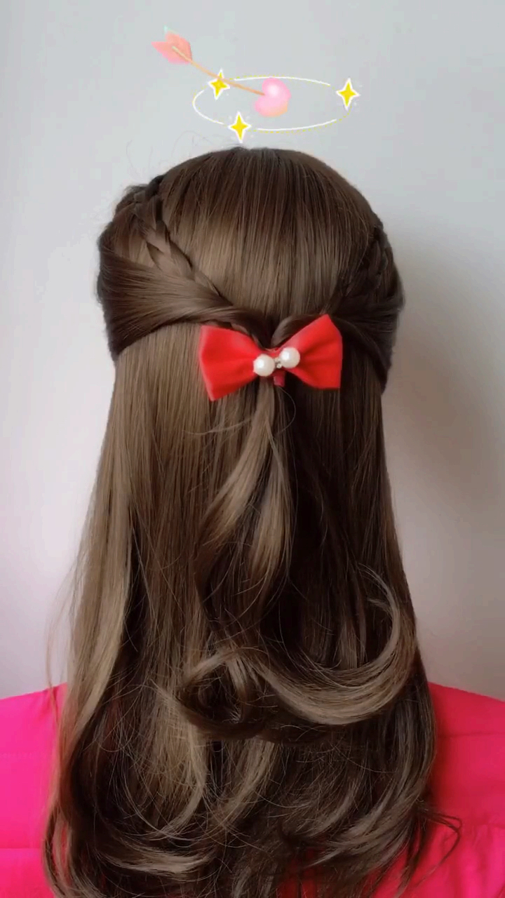 日常编发#懒人冬天这样扎既保暖又气质.