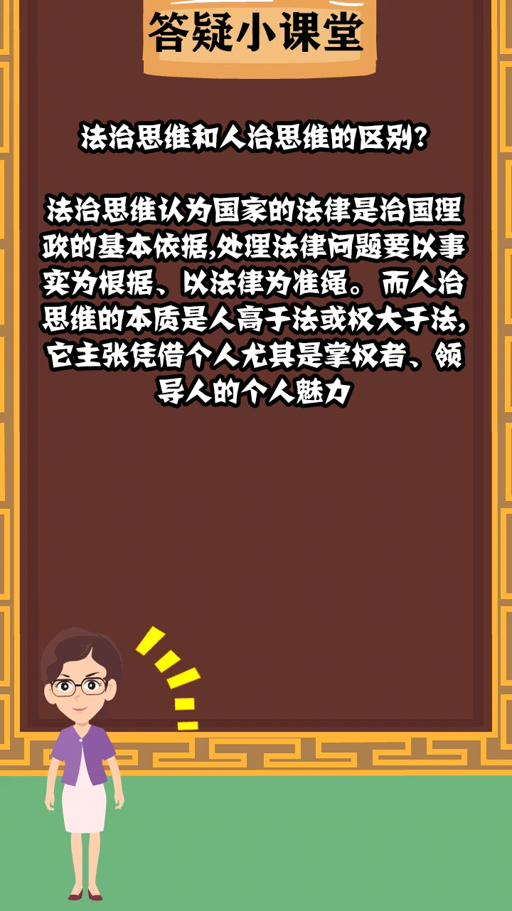 法治思维和人治思维的区别?