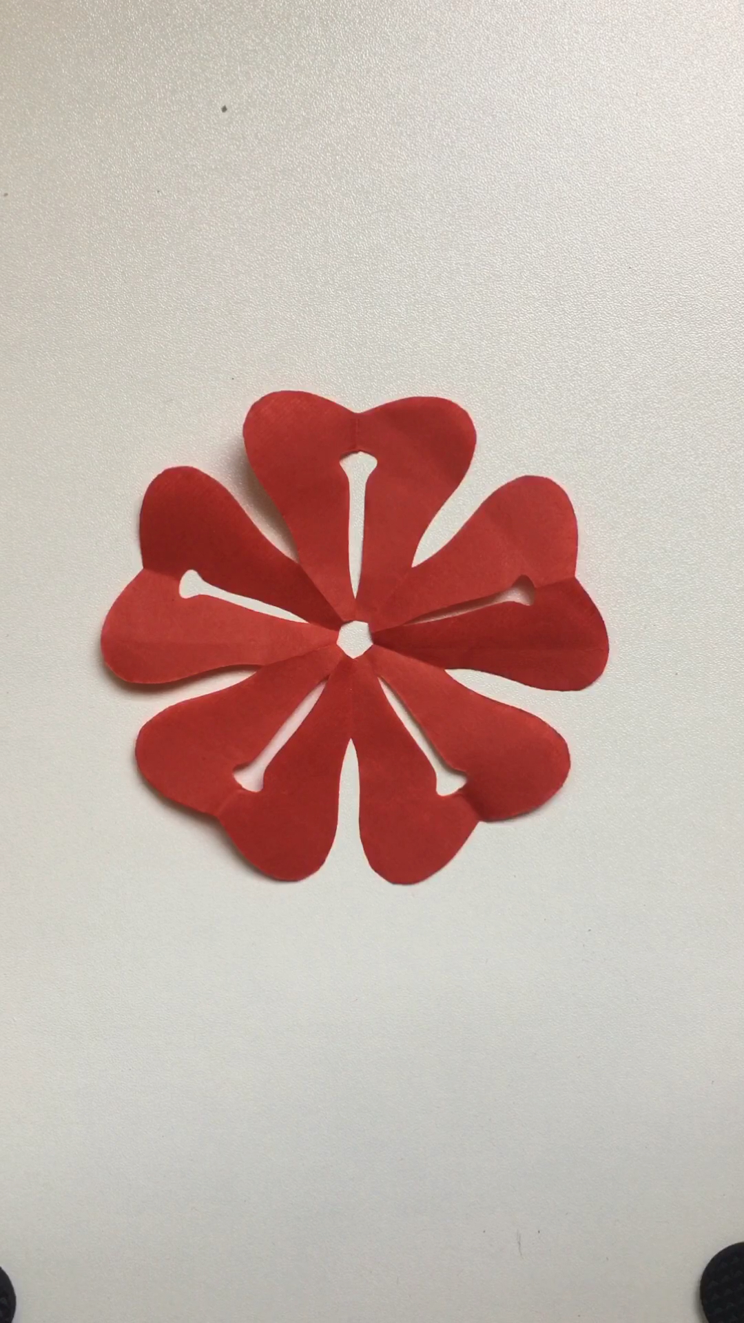 五折剪纸,迎春花