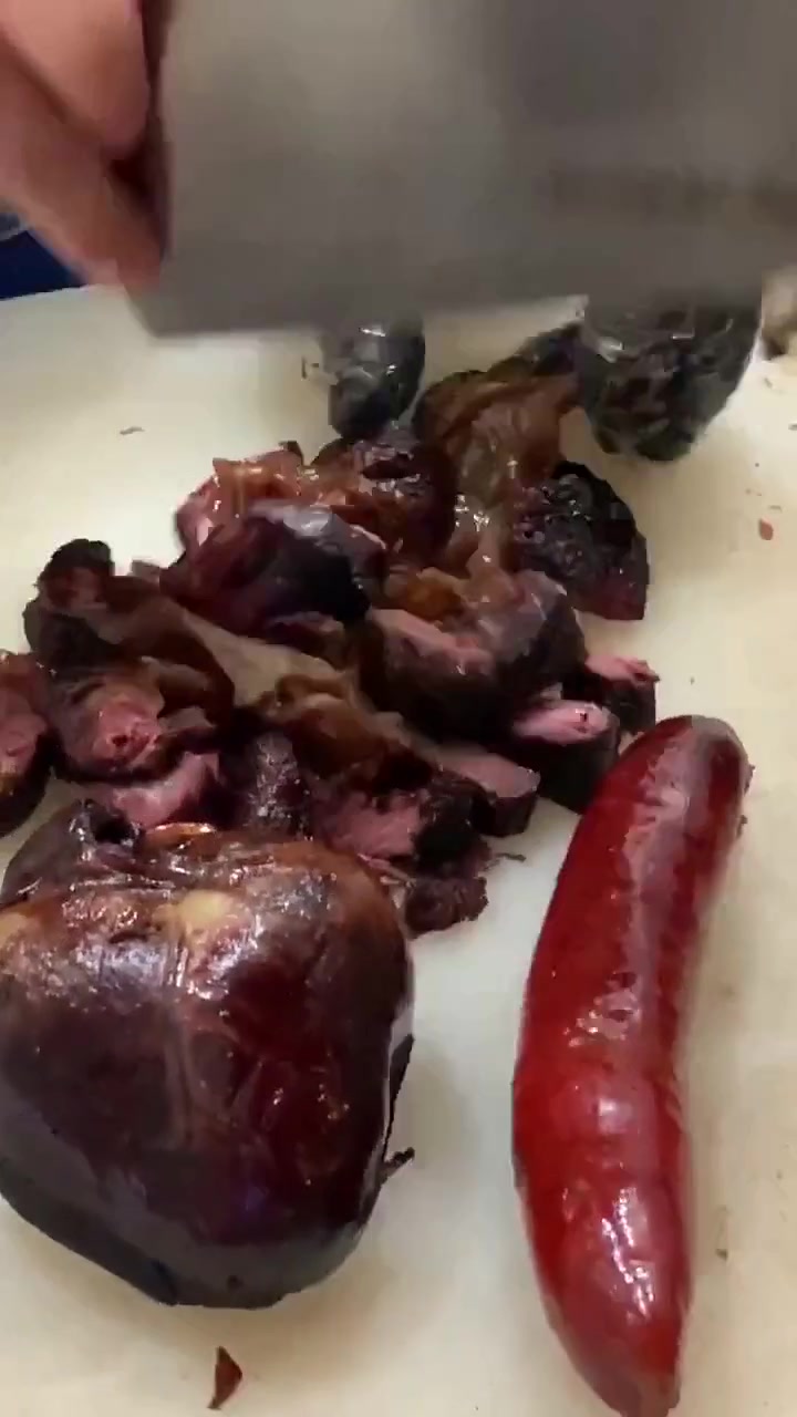 猪心,包心肉,大香肠,这一包肉今晚可以吃