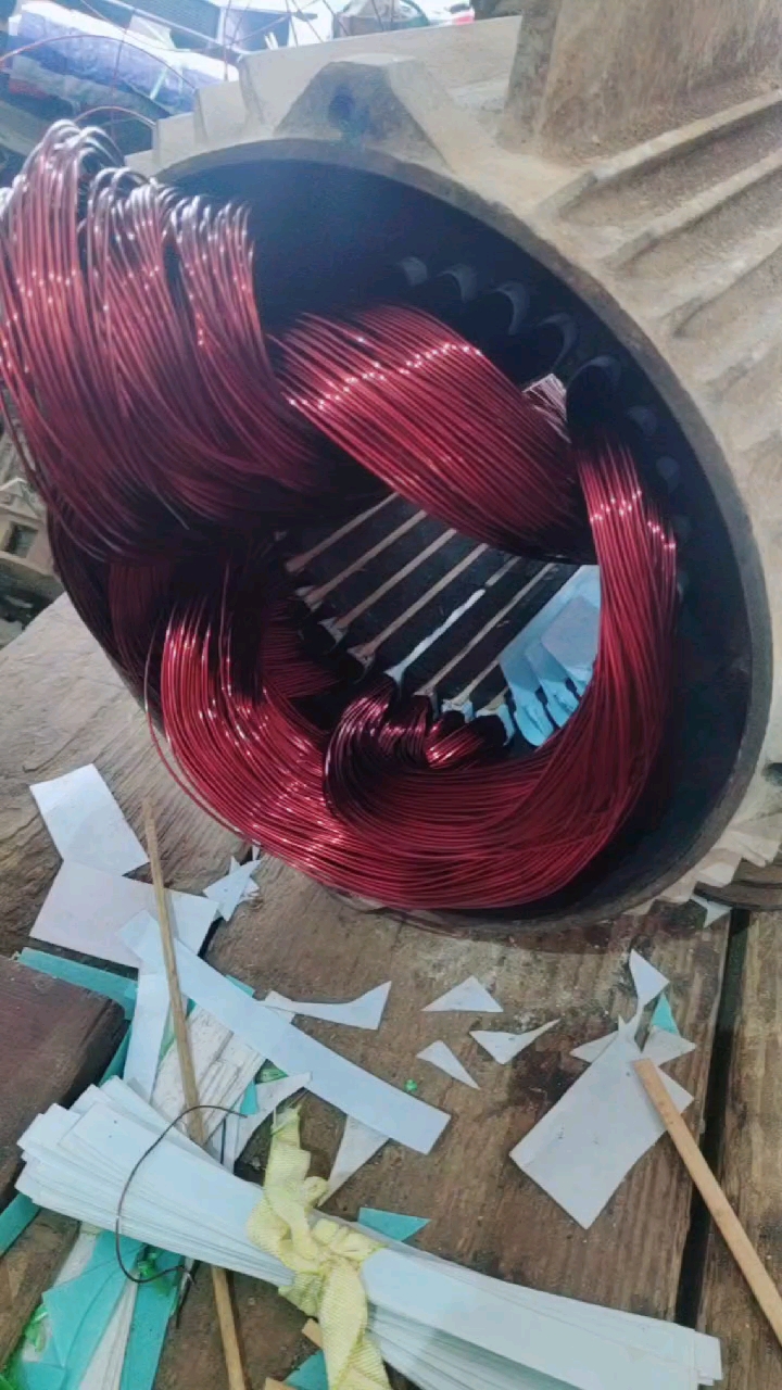 2极电机嵌线了.