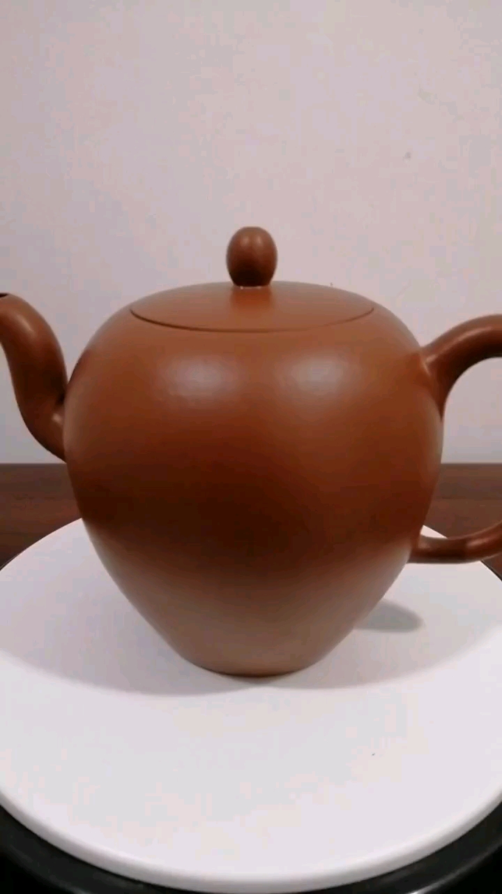 宜兴紫砂原矿赵庄朱泥全手工美人肩壶250cc