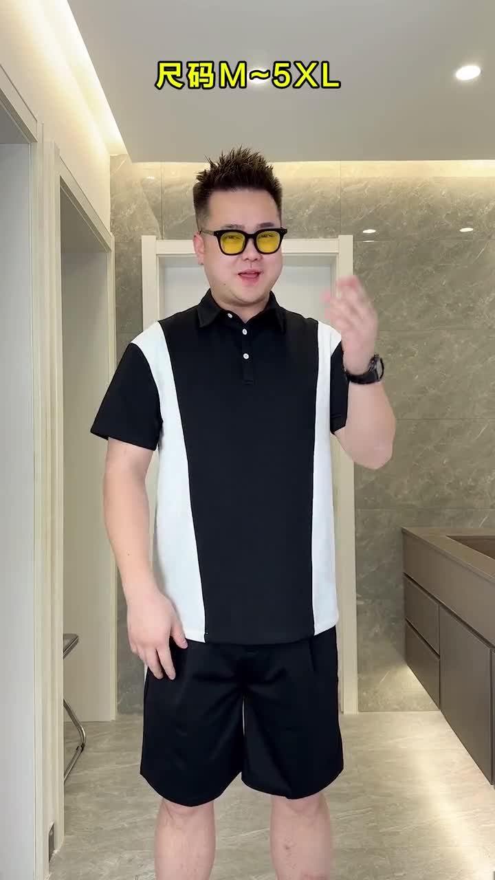 胸大的胖男孩,建议把这件polo衫纹在身上 #微胖穿搭-度小视