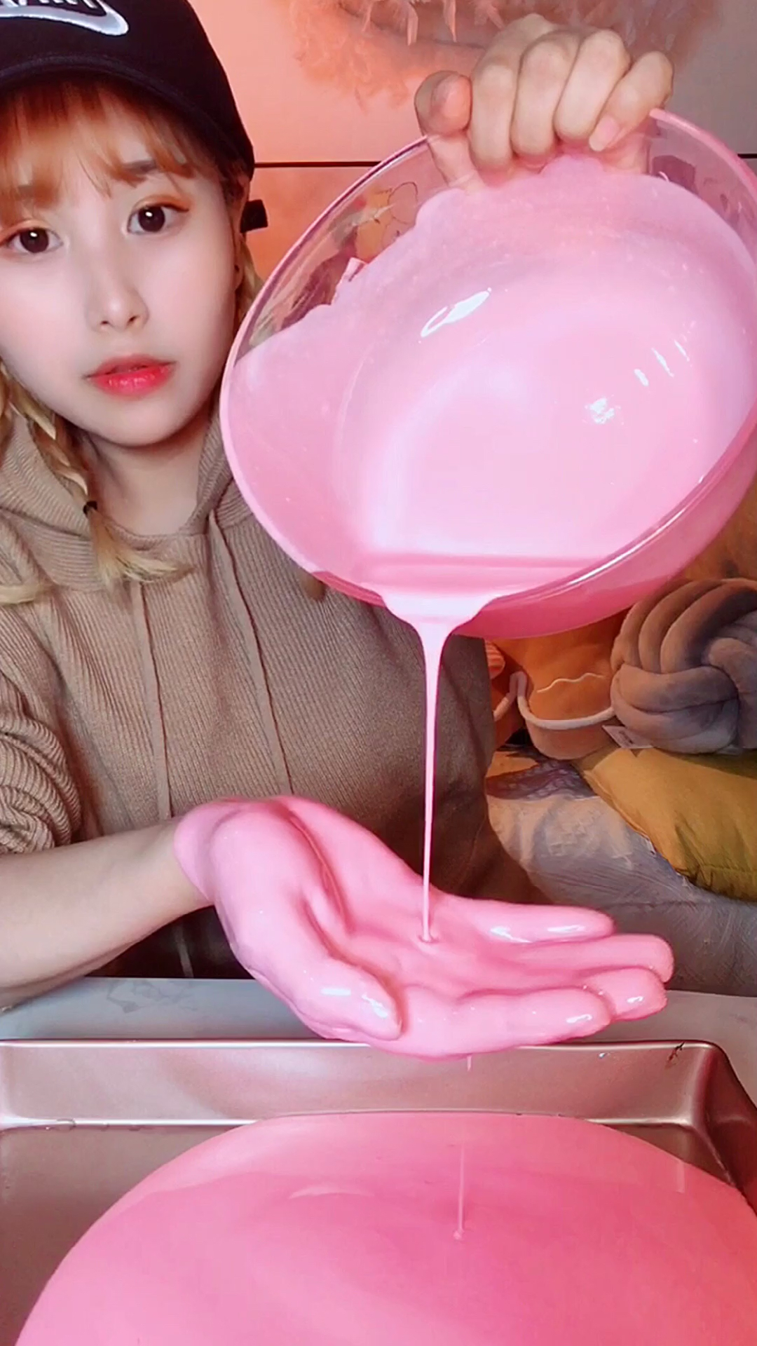 用冰块和巧克力,自制巧克力手模