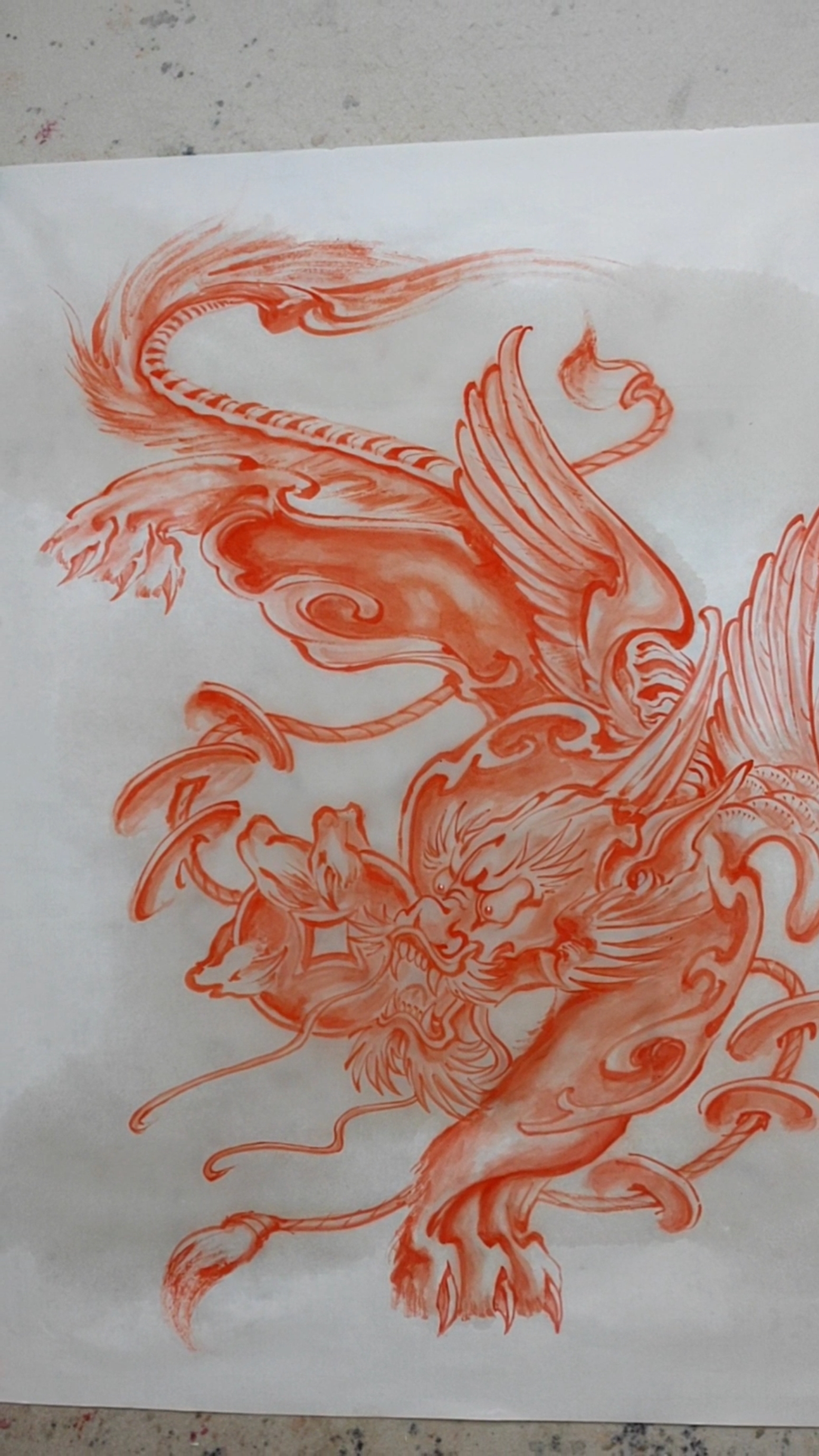 国画#百分百朱砂墨辟邪招财瑞兽貔貅