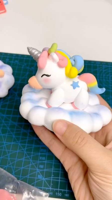 用粘土自己做一个独角兽车载摆件吧-全民小视频