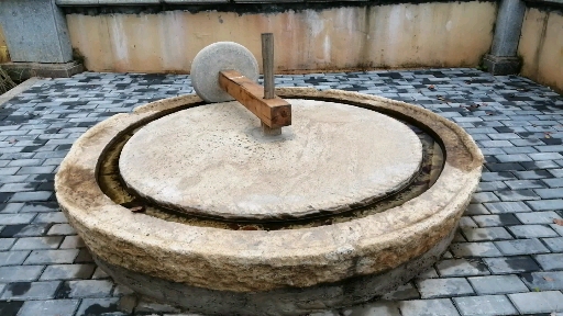 乡村生活#坐在磨盘上想转了